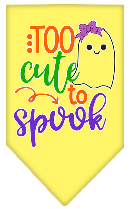 Halloween Pet and Dog Bandana, "Too Cute To Spook - Girly Ghost"