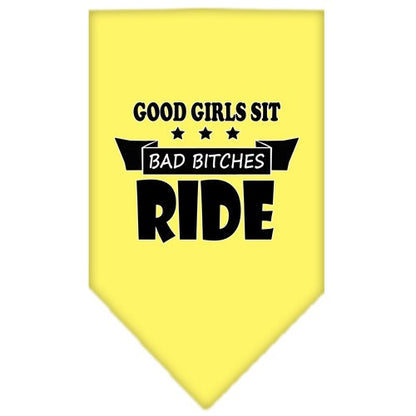 Pet and Dog Bandana Screen Printed, "Bitches Ride"