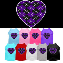Pet Shirt "Argyle Heart Purple"