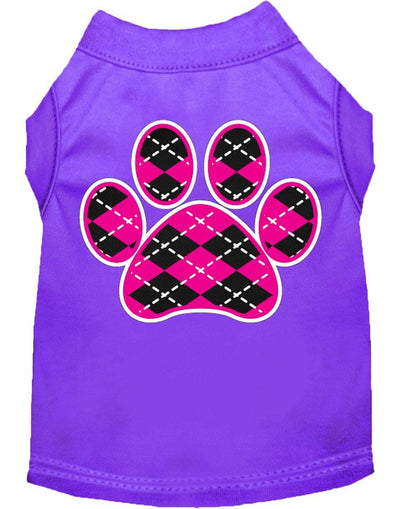 Pet Shirt "Argyle Paw Pink"