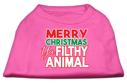 Christmas Pet Dog & Cat Shirt, "Merry Christmas Ya Filthy Animal"
