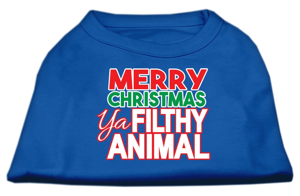Christmas Pet Dog & Cat Shirt, "Merry Christmas Ya Filthy Animal"