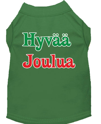 Christmas Pet Shirt, "Hyvaa Joulua"