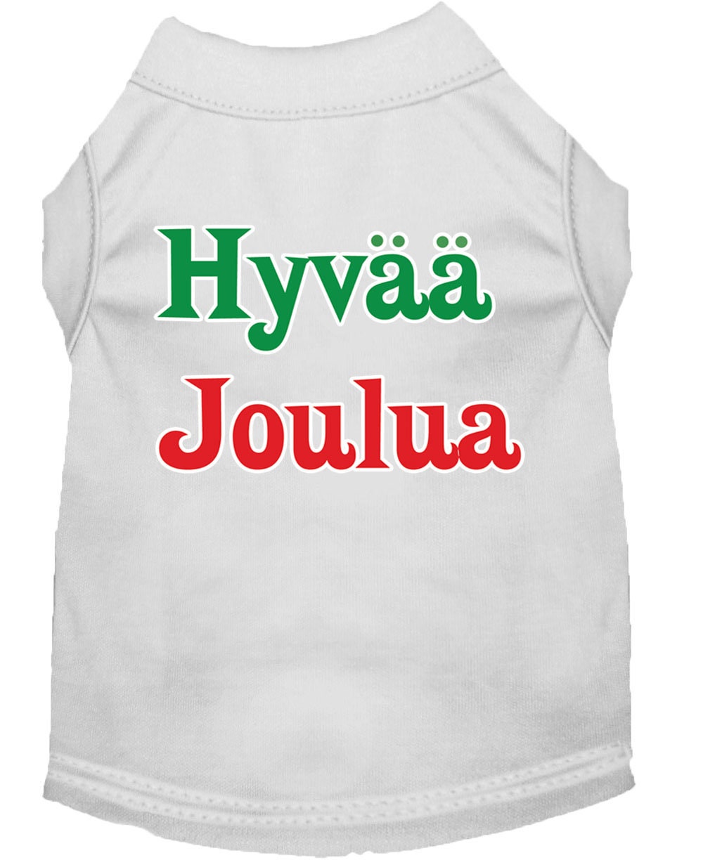 Christmas Pet Shirt, "Hyvaa Joulua"