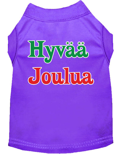 Christmas Pet Shirt, "Hyvaa Joulua"