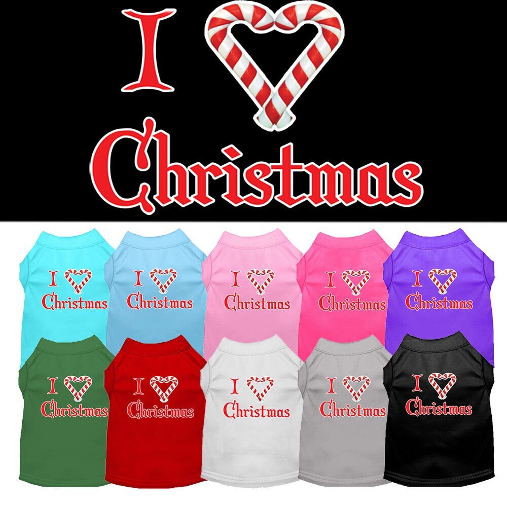 Christmas Pet Shirt, "I Heart Christmas"