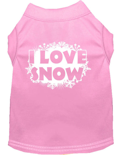 Christmas Pet Shirt, "I Love Snow"