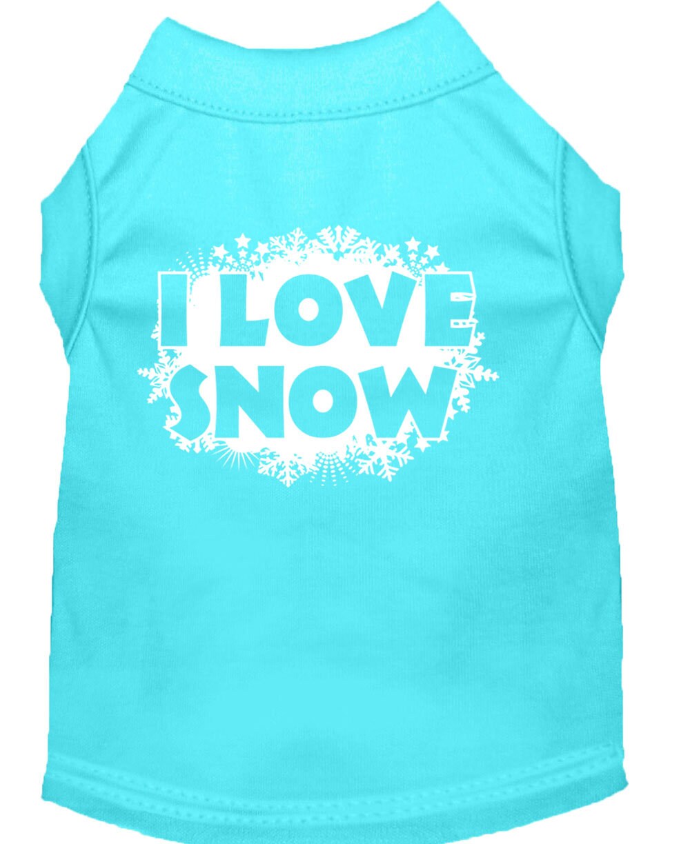 Christmas Pet Shirt, "I Love Snow"