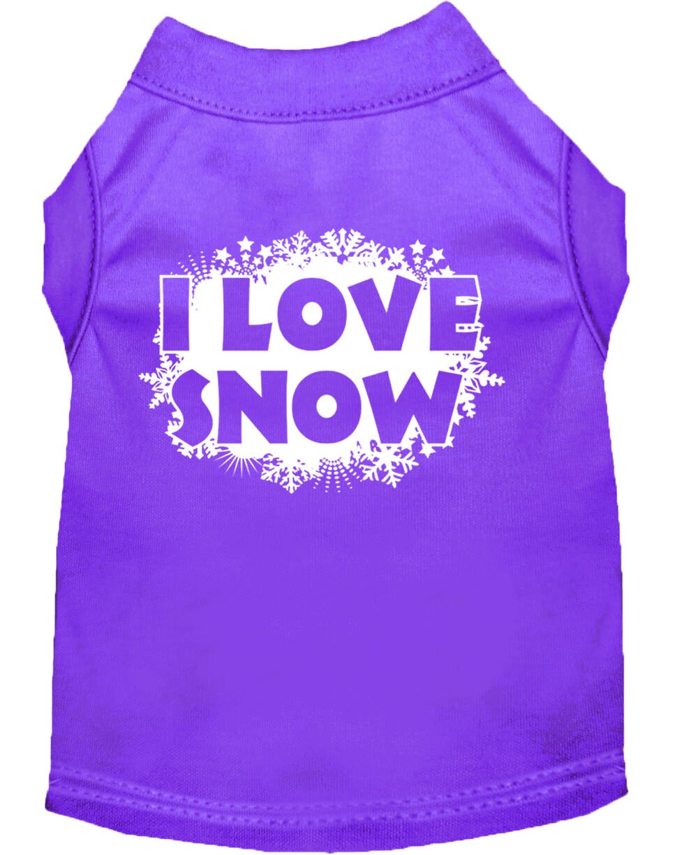 Christmas Pet Shirt, "I Love Snow"