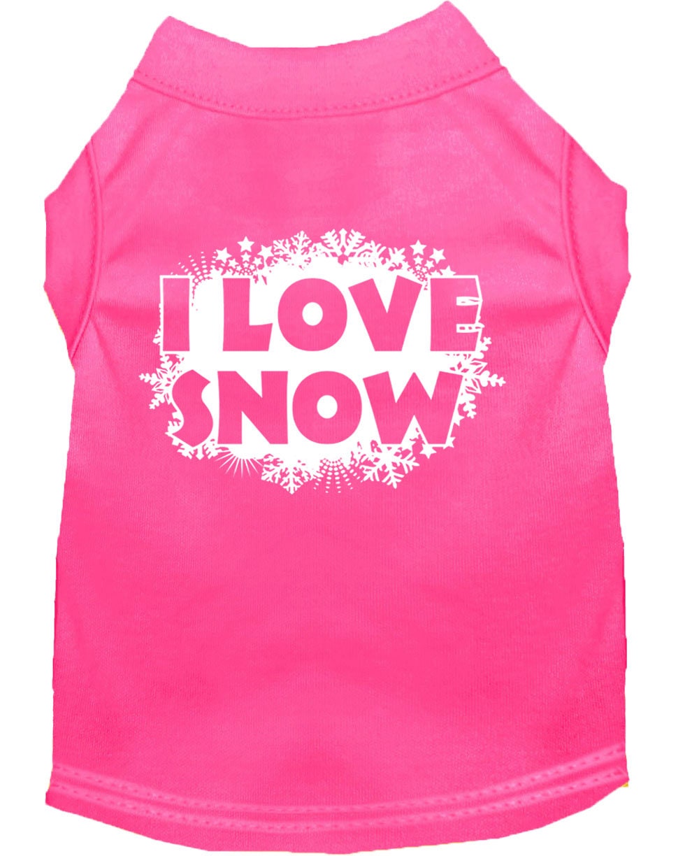 Christmas Pet Shirt, "I Love Snow"