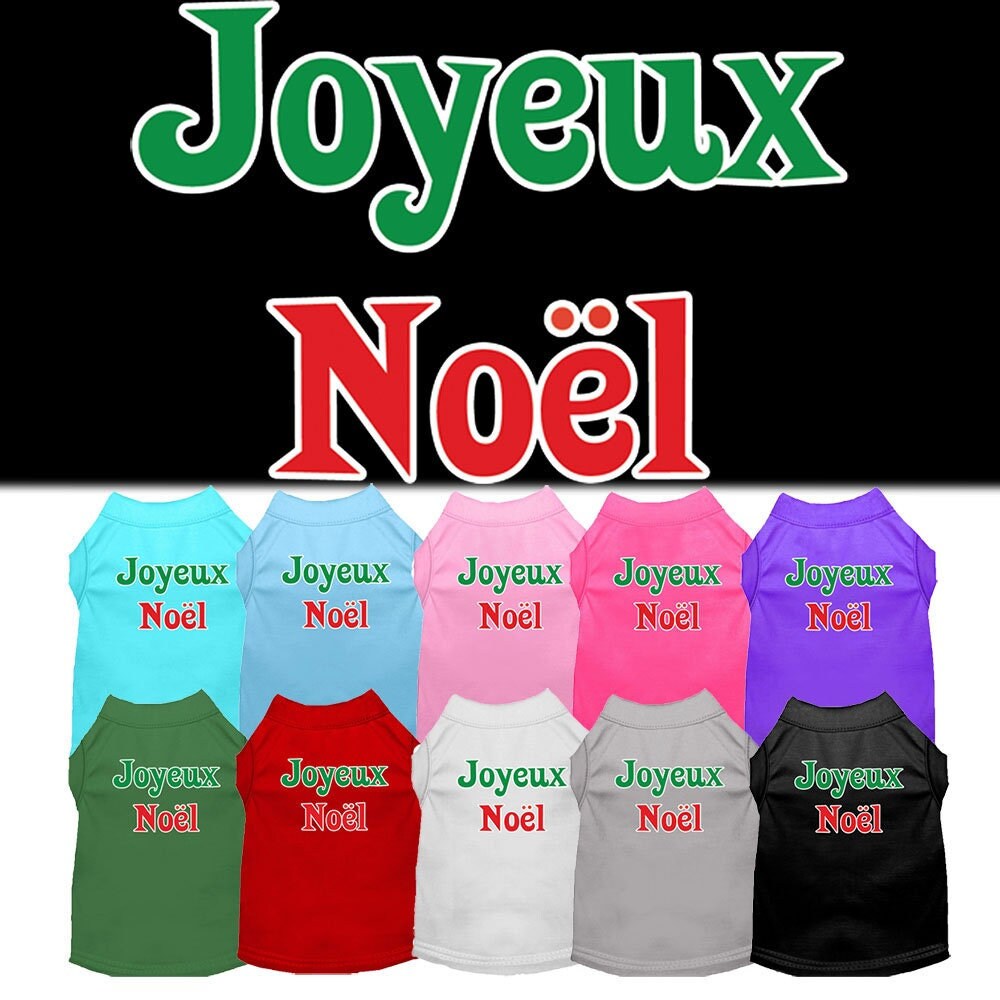 Christmas Pet Shirt, "Joyeux Noel"