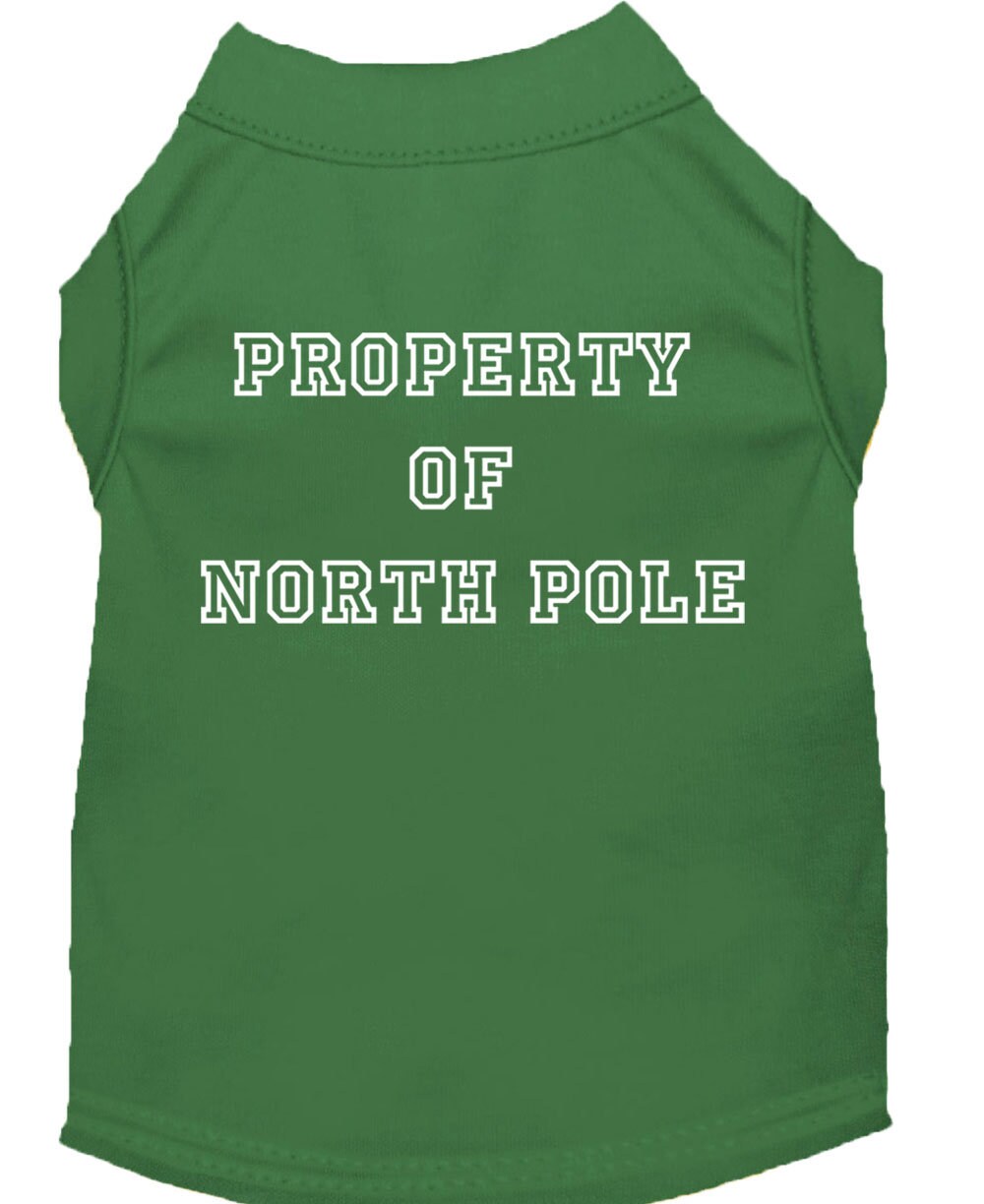Christmas Pet Shirt, "Property Of North Pole"