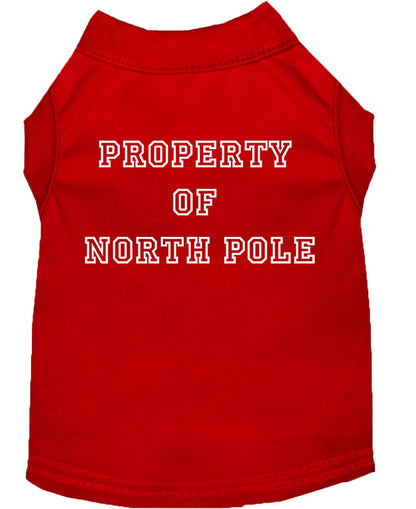 Christmas Pet Shirt, "Property Of North Pole"