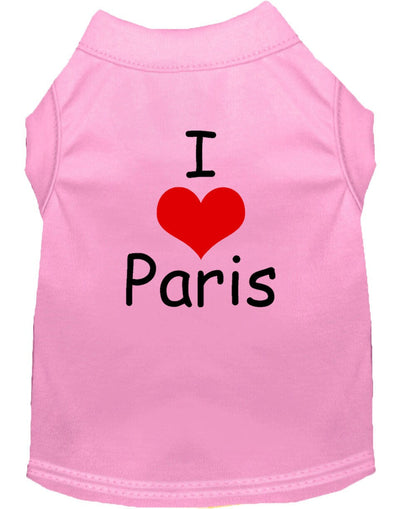 Pet Shirt "I Love Paris"