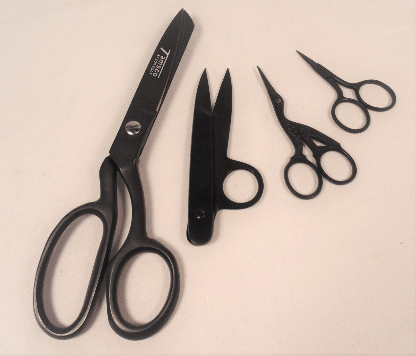 Sewing Scissor collection of 4 (matte black premium)