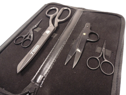 Sewing Scissor collection of 4 (matte black premium)