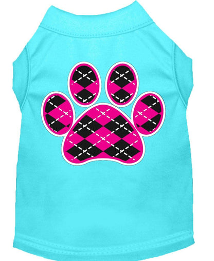 Pet Shirt "Argyle Paw Pink"