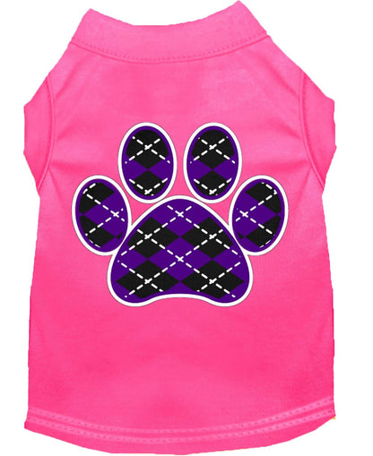 Pet Shirt "Argyle Paw Purple"