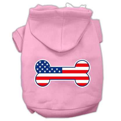 Pet Hoodie "Bone Shaped American Flag"