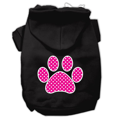 Pet Hoodie "Pink Swiss Dots Paw"