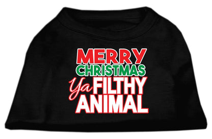 Christmas Pet Dog & Cat Shirt, "Merry Christmas Ya Filthy Animal"