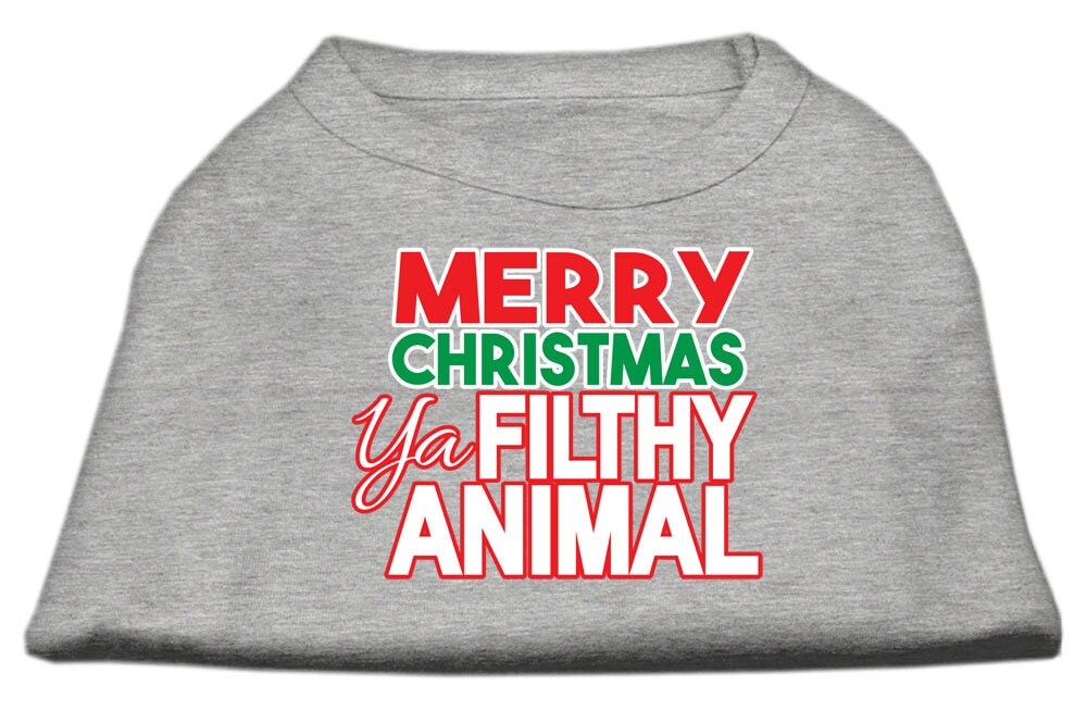 Christmas Pet Dog & Cat Shirt, "Merry Christmas Ya Filthy Animal"