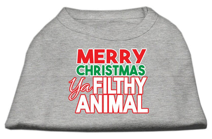 Christmas Pet Dog & Cat Shirt, "Merry Christmas Ya Filthy Animal"