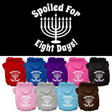 Hanukkah Pet Hoodie Screen Printed, "Spoiled For Eight Days"