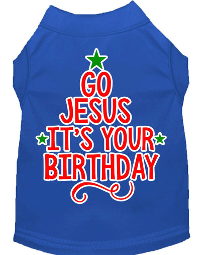 Christmas Pet Dog & Cat Shirt, "Go Jesus, It's Your Birthday"
