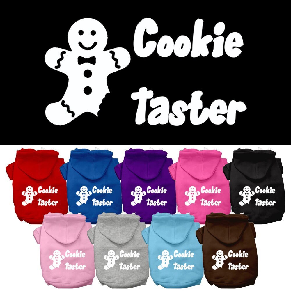 Christmas Pet Hoodie Screen Printed, "Cookie Taster"