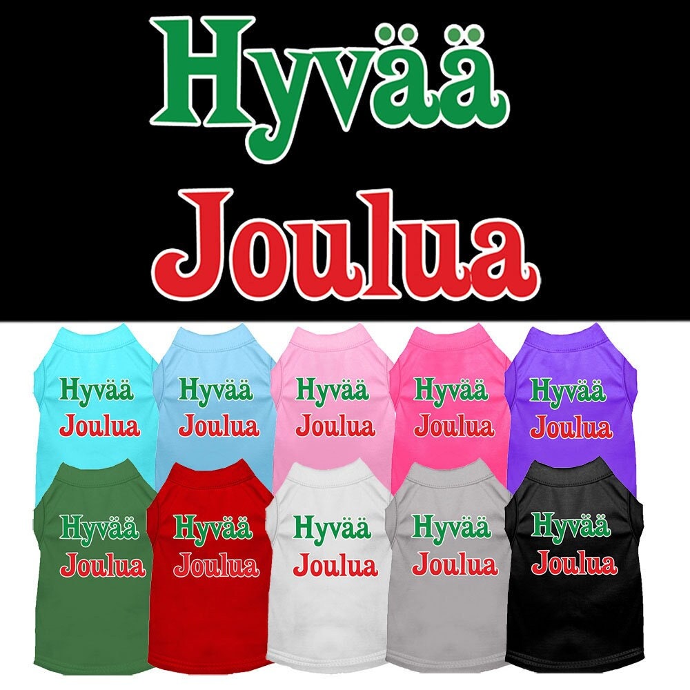 Christmas Pet Shirt, "Hyvaa Joulua"