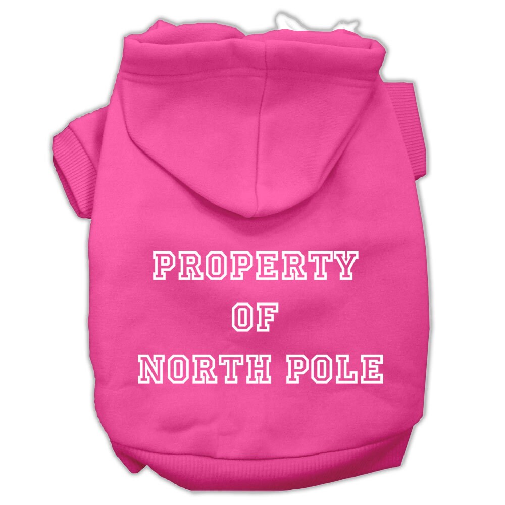 Christmas Pet Hoodie "Property of North Pole"