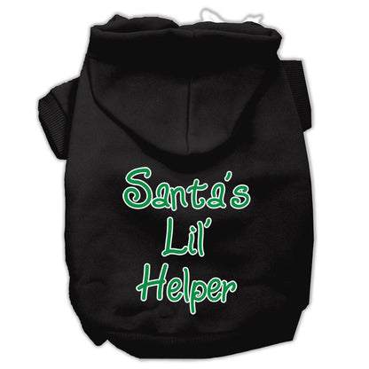 Christmas Pet Hoodie Screen Printed, "Santa's Lil Helper"