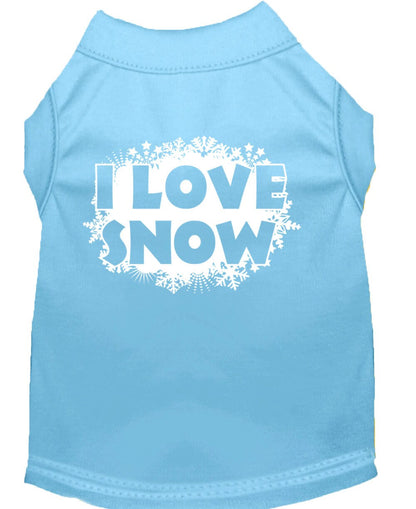 Christmas Pet Shirt, "I Love Snow"