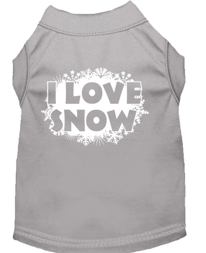 Christmas Pet Shirt, "I Love Snow"