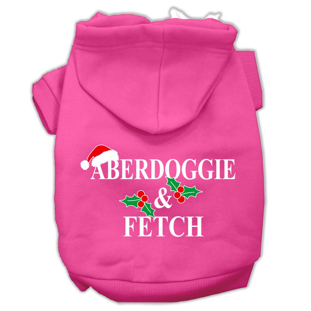 Christmas Pet Hoodie Screen Printed, "Aberdoggie & Fetch"