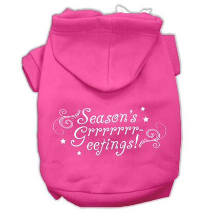 Christmas Pet Hoodie Screen Printed, "Season's Greetings"