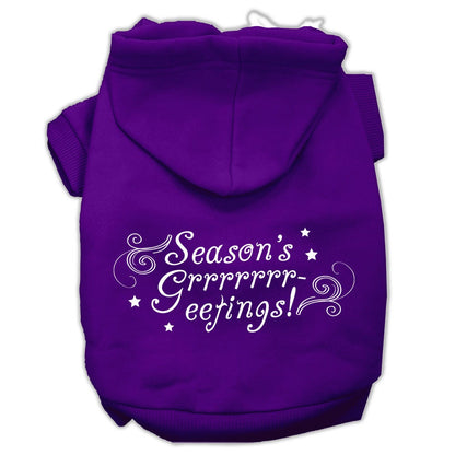 Christmas Pet Hoodie Screen Printed, "Season's Greetings"