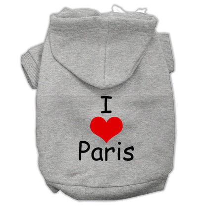 Pet Hoodie "I Love Paris"