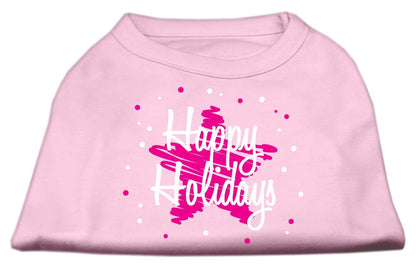Christmas Pet Shirt, "Scribble Happy Holidays"