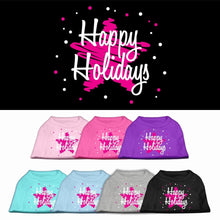 Christmas Pet Shirt, "Scribble Happy Holidays"