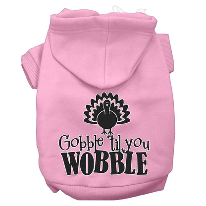 Thanksgiving Pet, Dog and Cat Hoodie, "Gobble 'Til You Wobble"