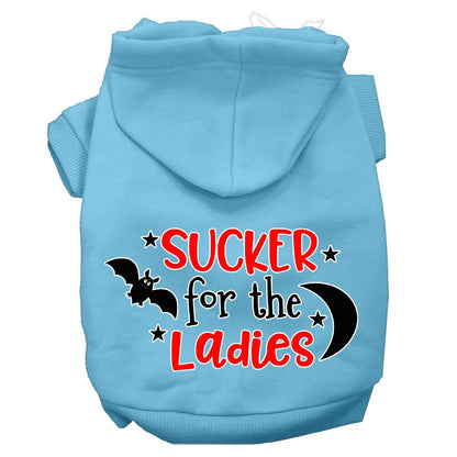 Halloween Pet Hoodie Screen Printed, "Sucker For The Ladies"