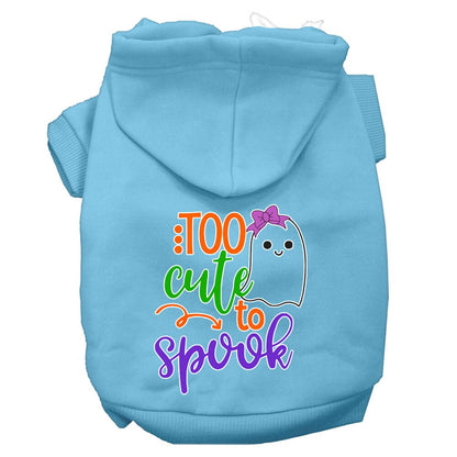 Halloween Pet Hoodie, "Too Cute To Spook Girly Ghost"