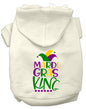 Pet Dog & Cat Hoodie Screen Printed, "Mardi Gras King"