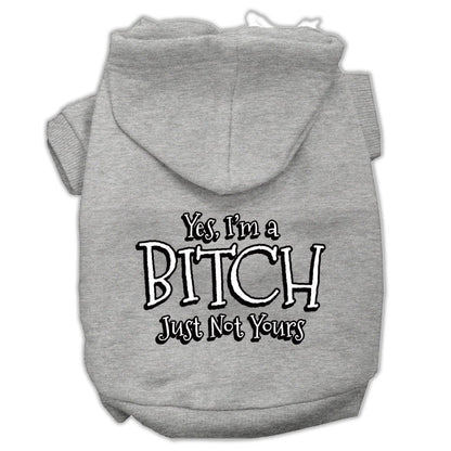 Pet Hoodie "Yes, I'm A Bitch, Just Not Yours"