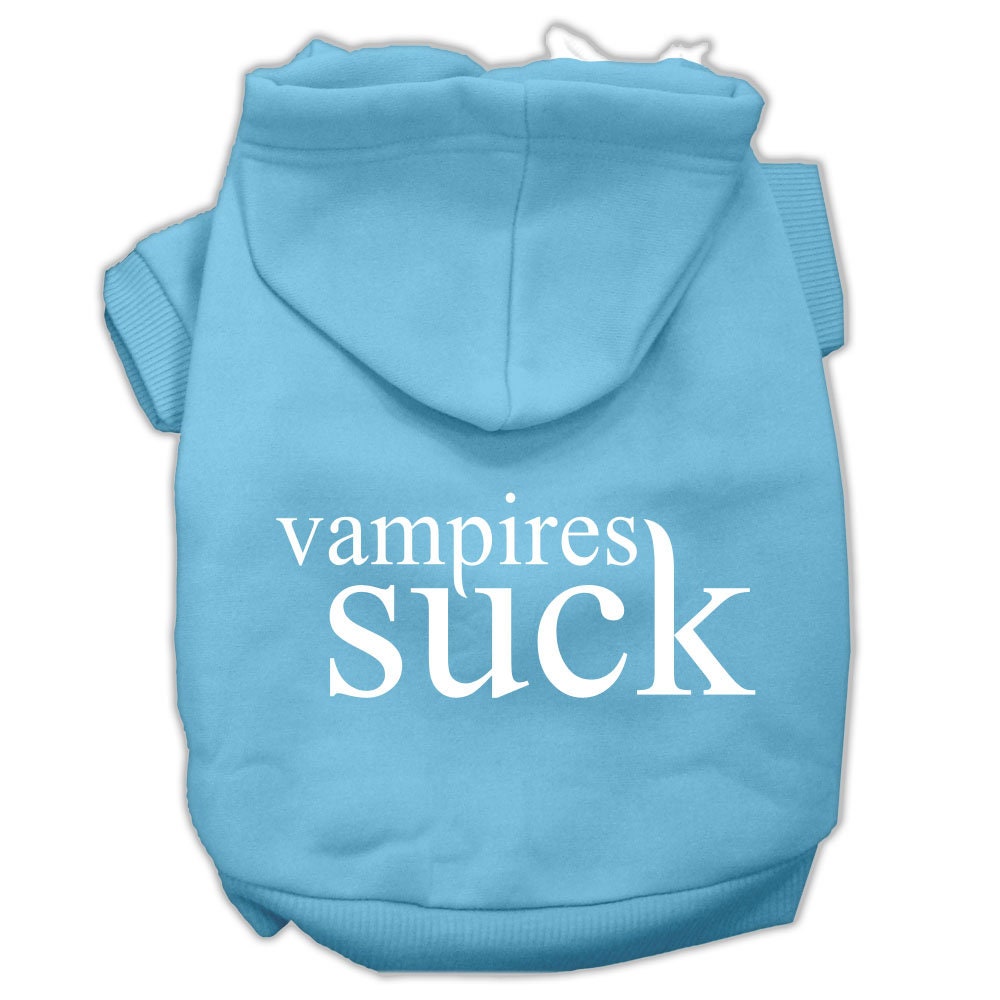 Halloween Pet Hoodie Screen Printed, "Vampires Suck"