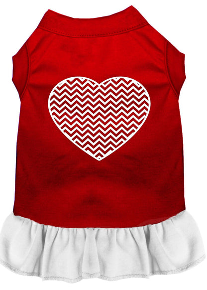 Pet Dress "Chevron Heart"