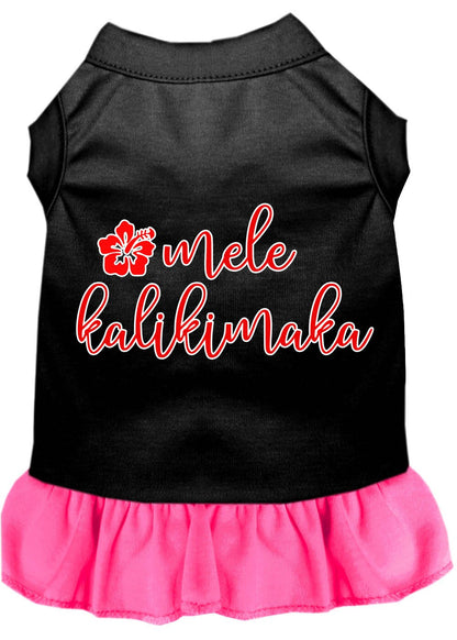 Christmas Pet Dress Screen Printed, "Mele Kalikimaka"