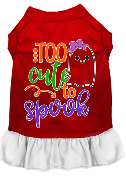 Halloween Pet Dog & Cat Dress, "Too Cute To Spook - Girly Ghost"